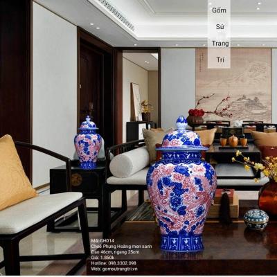 CHÓE PHỤNG HOÀNG MEN XANH